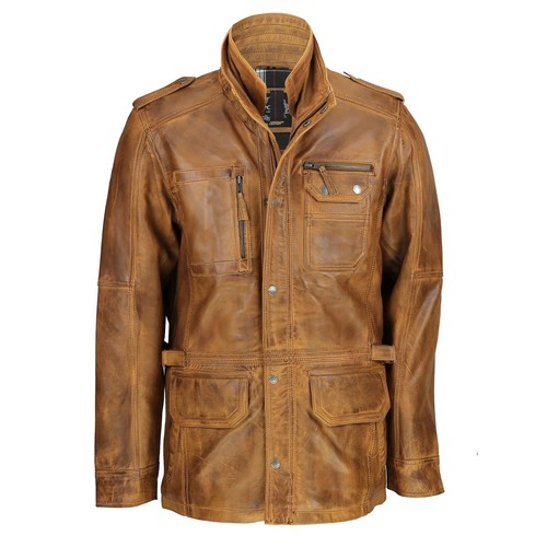 Cappotto militare uomo marrone